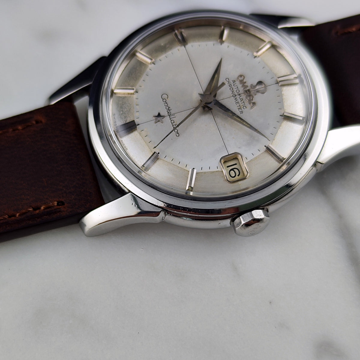 Omega Constellation Chronometer Grey Super Rare Pie-Pan Dial 1962 Serviced 10/2026 – Bild 11