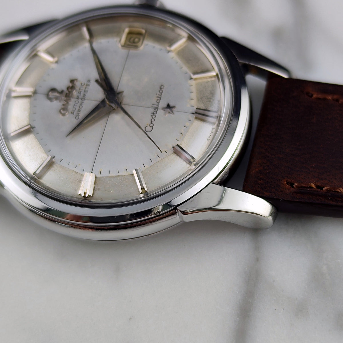 Omega Constellation Chronometer Grey Super Rare Pie-Pan Dial 1962 Serviced 10/2026 – Bild 12