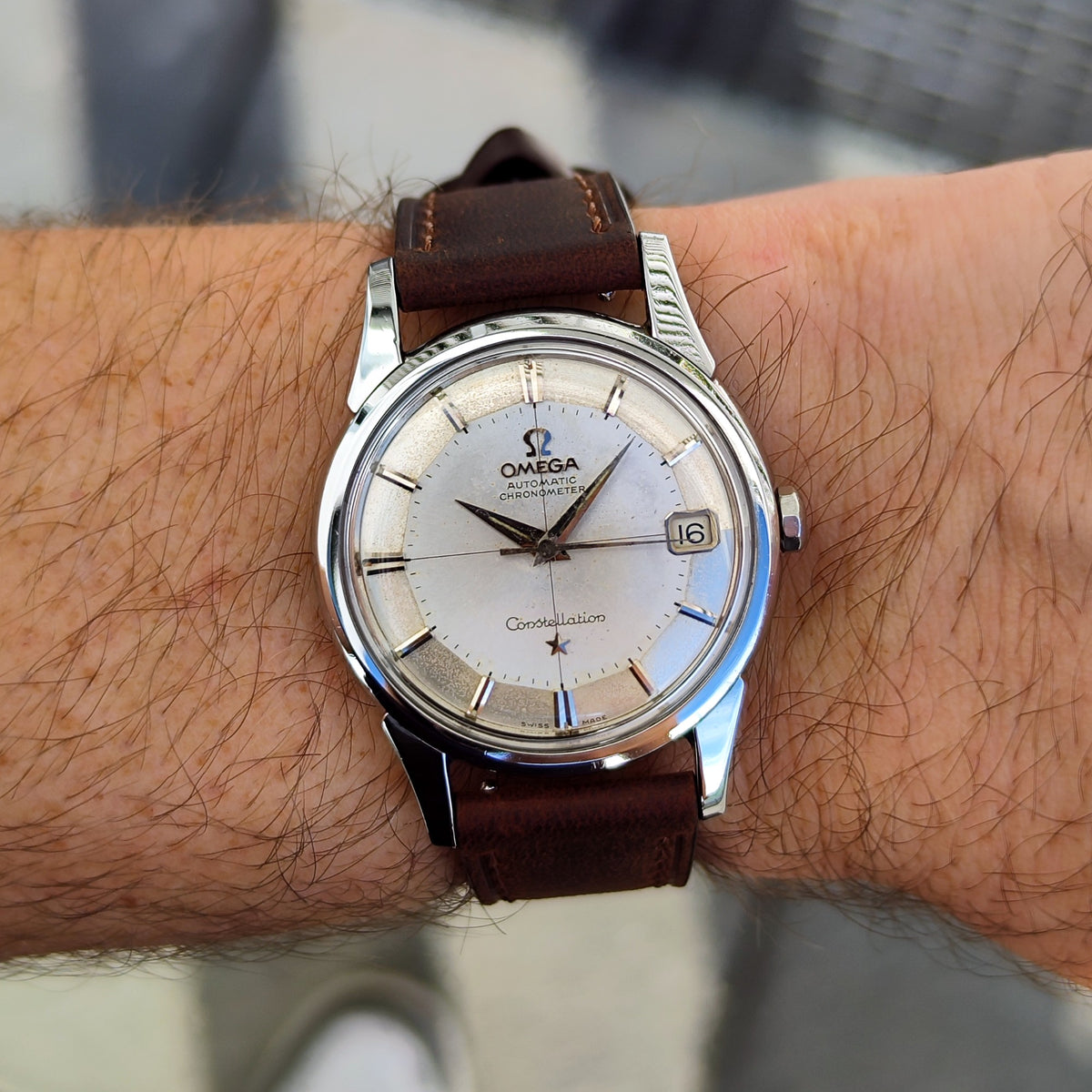 Omega Constellation Chronometer Grey Super Rare Pie-Pan Dial 1962 Serviced 10/2026 – Bild 2