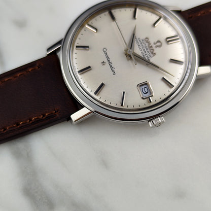 Omega Constellation Chronometer Linen Dial Date 1966 [REF. 168.004]