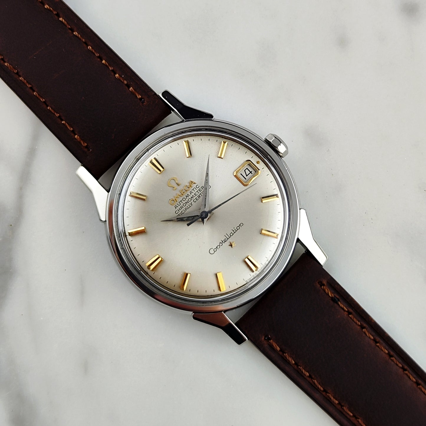 Omega Constellation Chronometer Silver Dial Gold 1962 Serviced 07/2026 [REF. 14902]