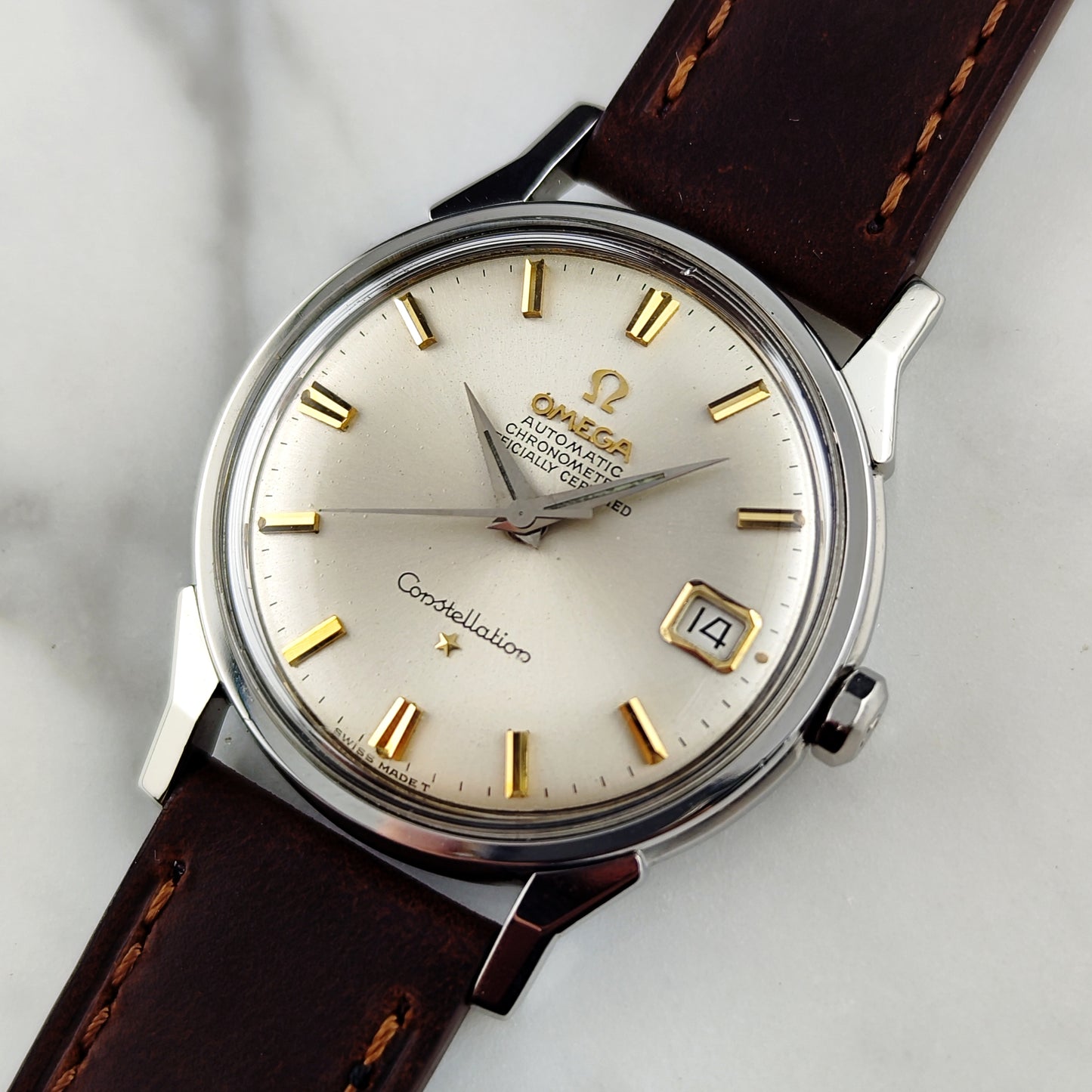 Omega Constellation Chronometer Silver Dial Gold 1962 Serviced 07/2026 [REF. 14902]