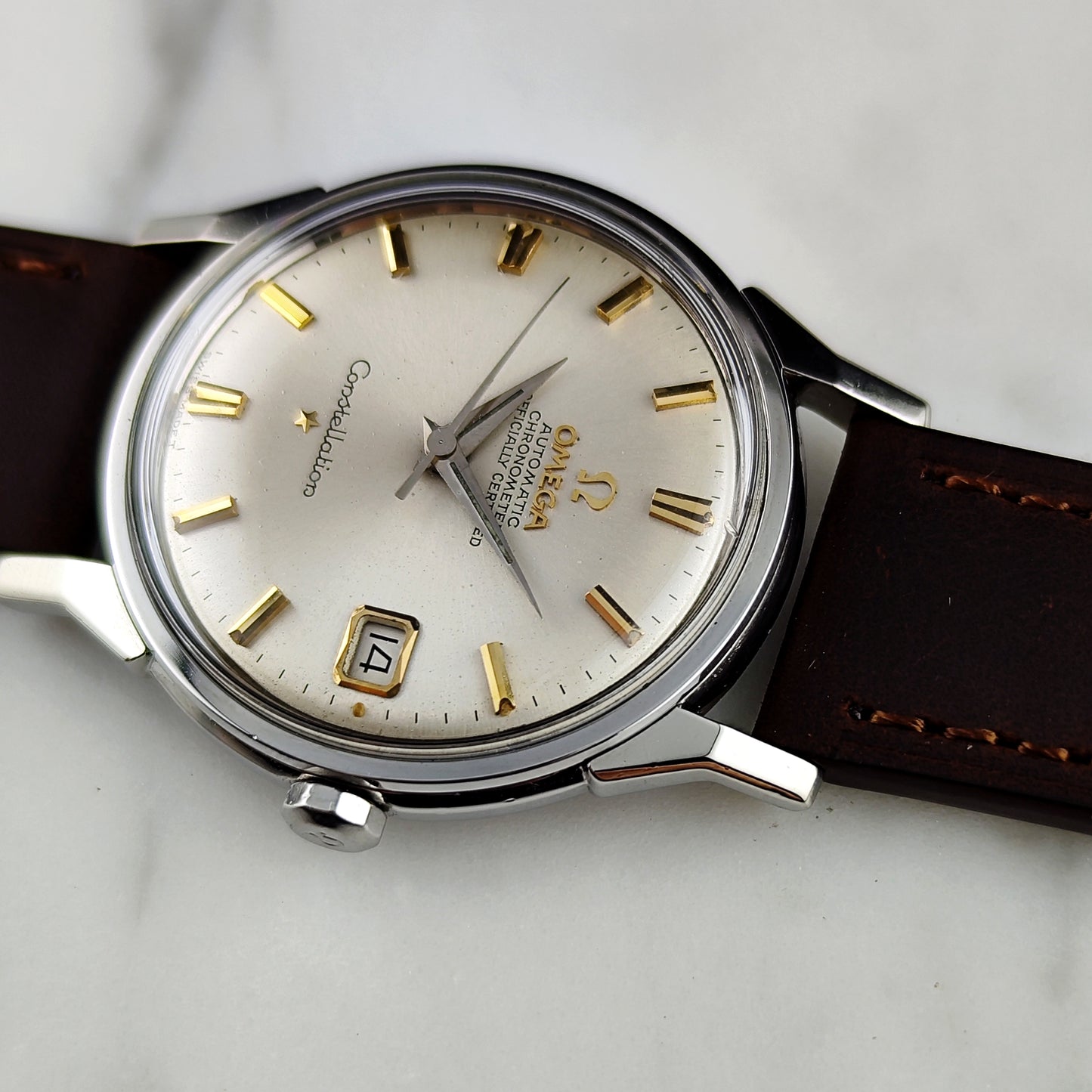 Omega Constellation Chronometer Silver Dial Gold 1962 Serviced 07/2026 [REF. 14902]
