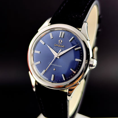 OMEGA Constellation Chronometer Super Rare Blue Dial 1958 with Box [REF. 2887]