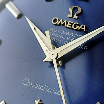 OMEGA Constellation Chronometer Super Rare Blue Dial 1958 with Box [REF. 2887]