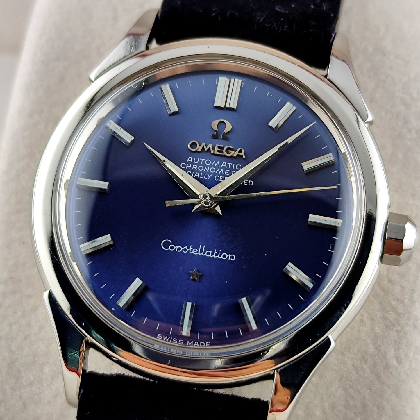 OMEGA Constellation Chronometer Super Rare Blue Dial 1958 with Box [REF. 2887]