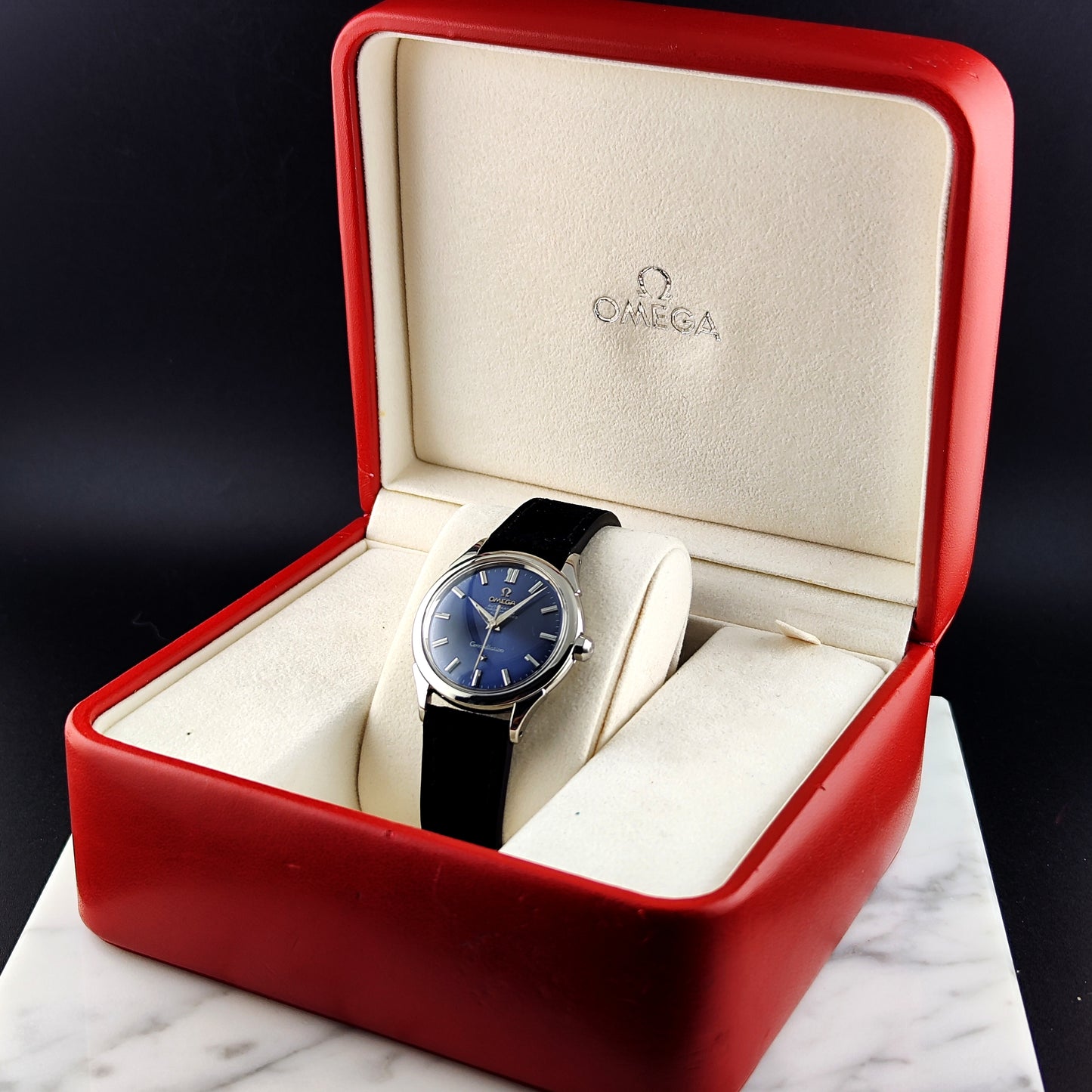 OMEGA Constellation Chronometer Super Rare Blue Dial 1958 with Box [REF. 2887]