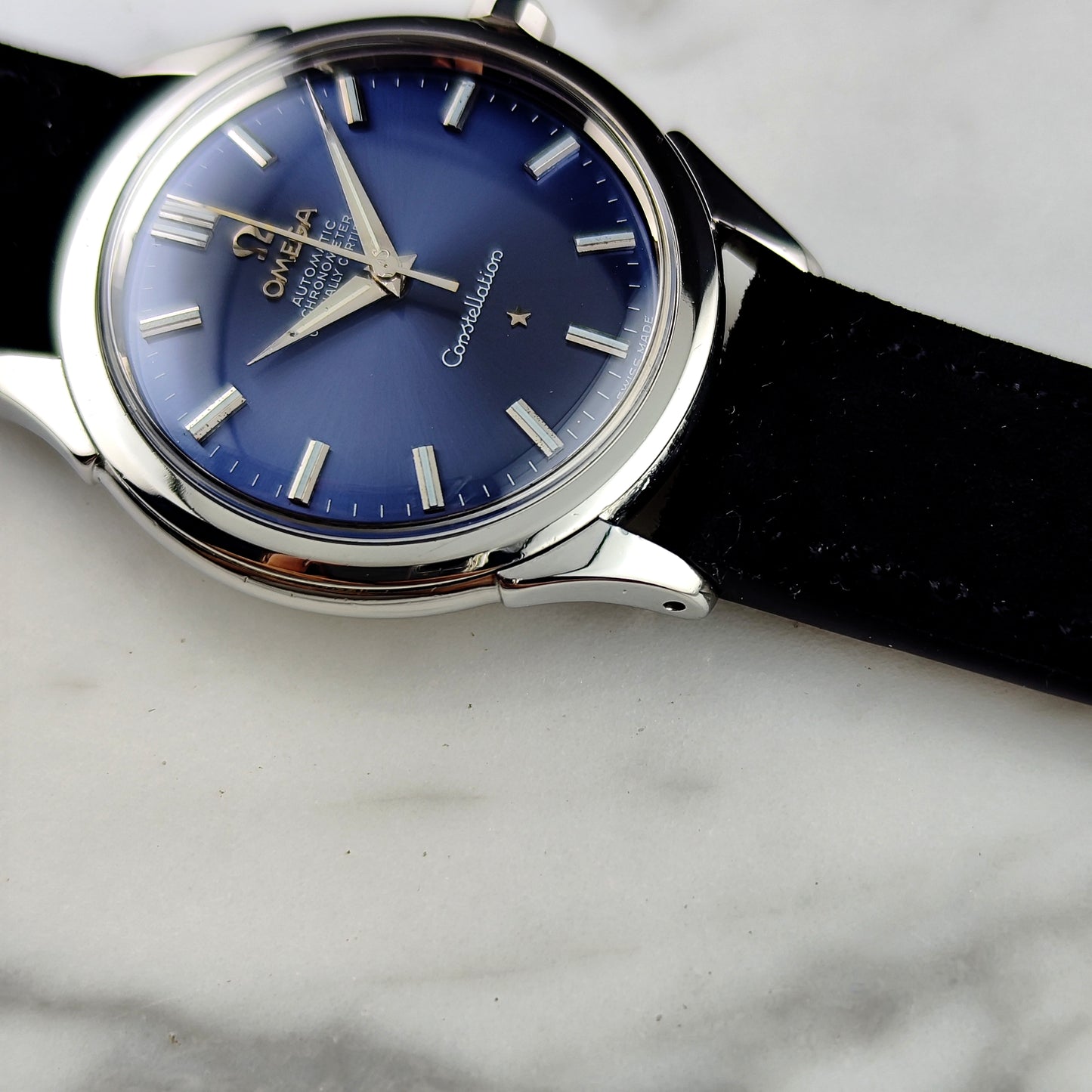 OMEGA Constellation Chronometer Super Rare Blue Dial 1958 with Box [REF. 2887]