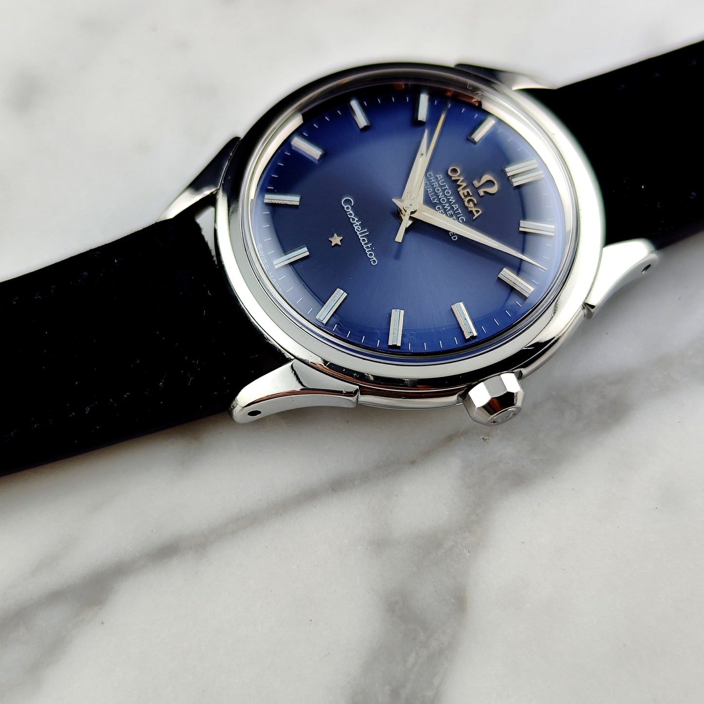 OMEGA Constellation Chronometer Super Rare Blue Dial 1958 with Box [REF. 2887]