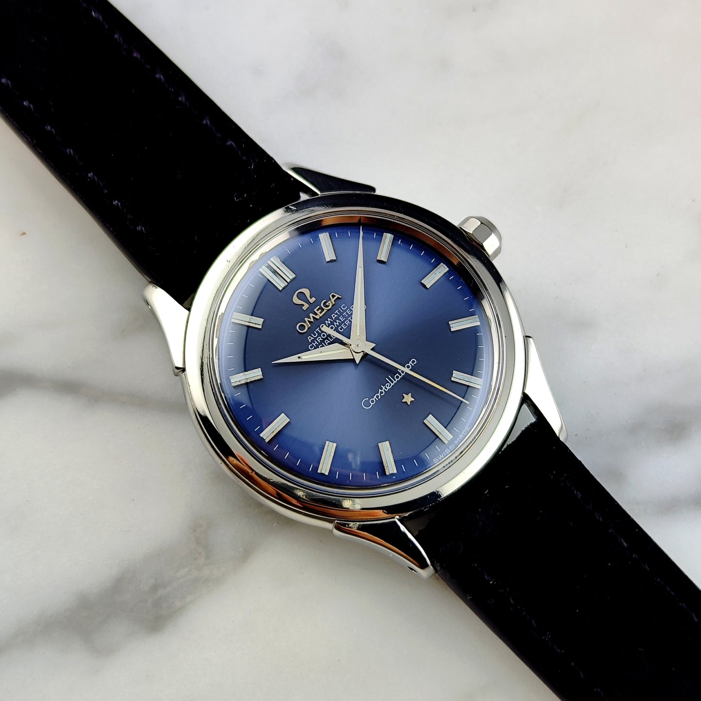 OMEGA Constellation Chronometer Super Rare Blue Dial 1958 with Box [REF. 2887]