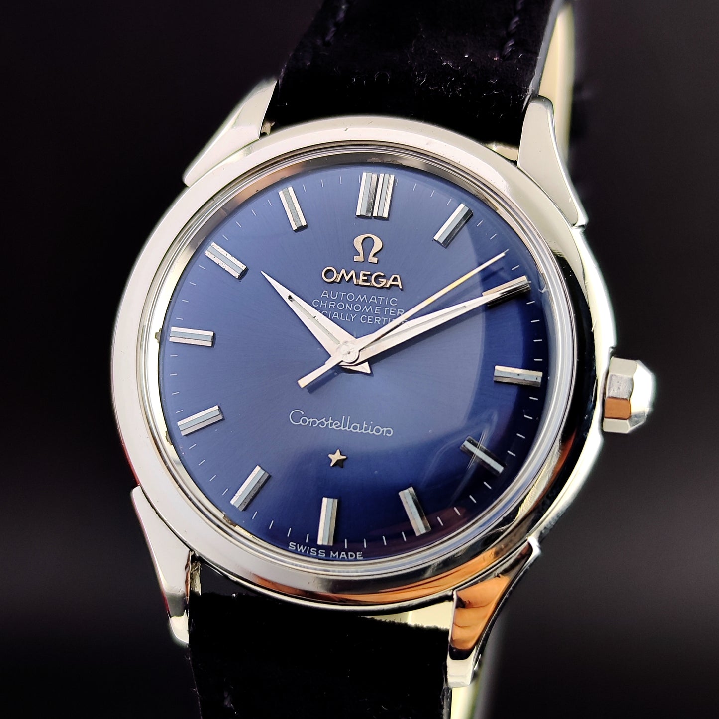 OMEGA Constellation Chronometer Super Rare Blue Dial 1958 with Box [REF. 2887]