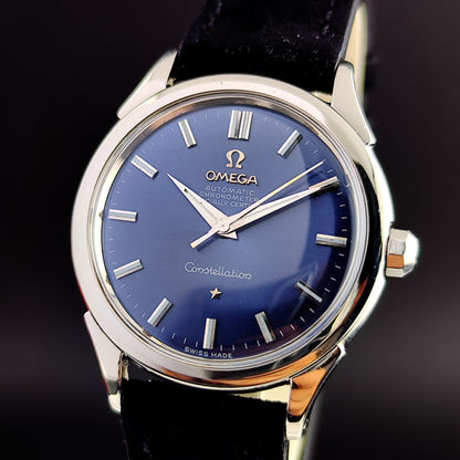 OMEGA Constellation Chronometer Super Rare Blue Dial 1958 with Box [REF. 2887]