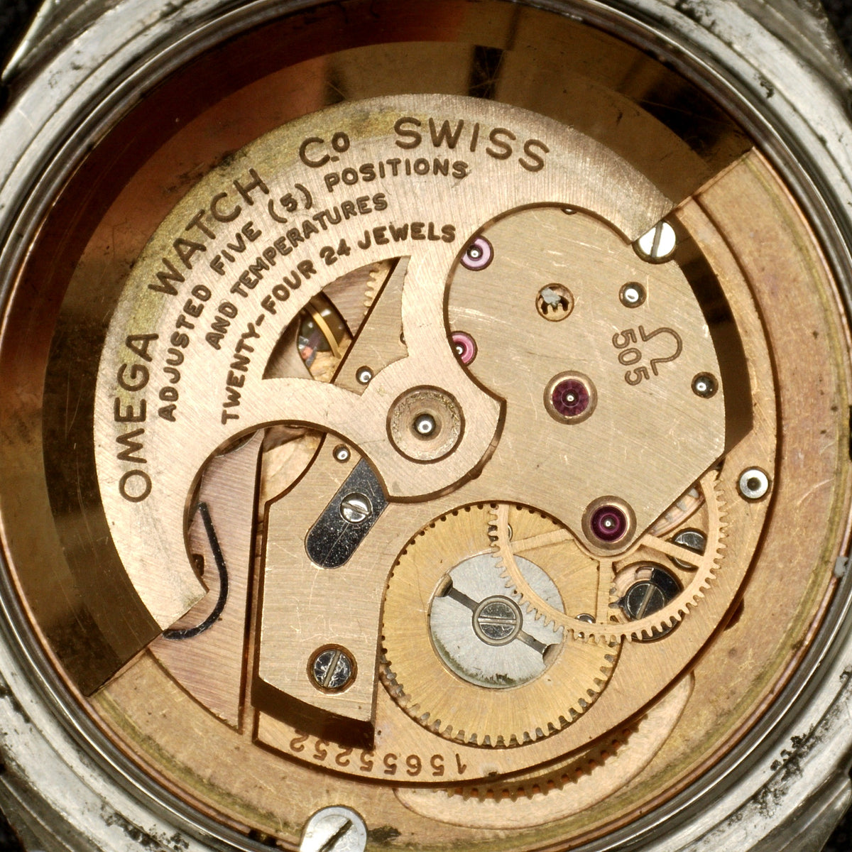 Omega Constellation Chronometer White Dial Special Index 1956 with Box – Uhrwerk durch Gehäuseboden