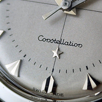 Omega Constellation Chronometer White Dial Special Index 1956 with Box – Zifferblatt in Nahaufnahme mit Stern