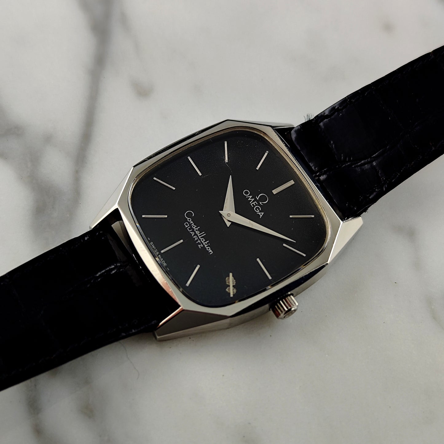OMEGA Constellation Quartz Black Dial All Original Rare 1977 [REF. 191.0014]