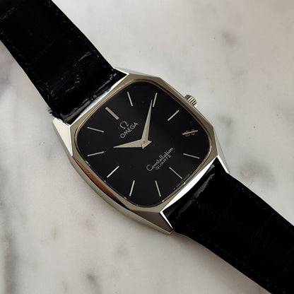 OMEGA Constellation Quartz Black Dial All Original Rare 1977 [REF. 191.0014]