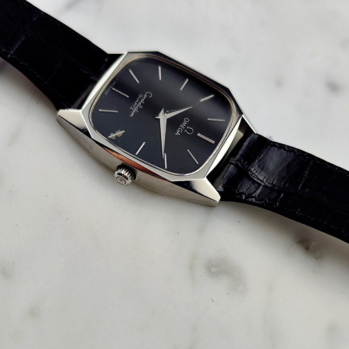 OMEGA Constellation Quartz Black Dial All Original Rare 1977 [REF. 191.0014]