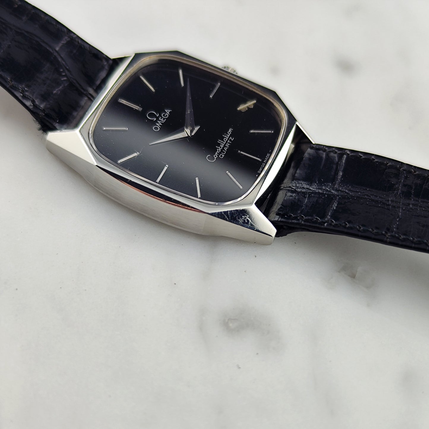 OMEGA Constellation Quartz Black Dial All Original Rare 1977 [REF. 191.0014]