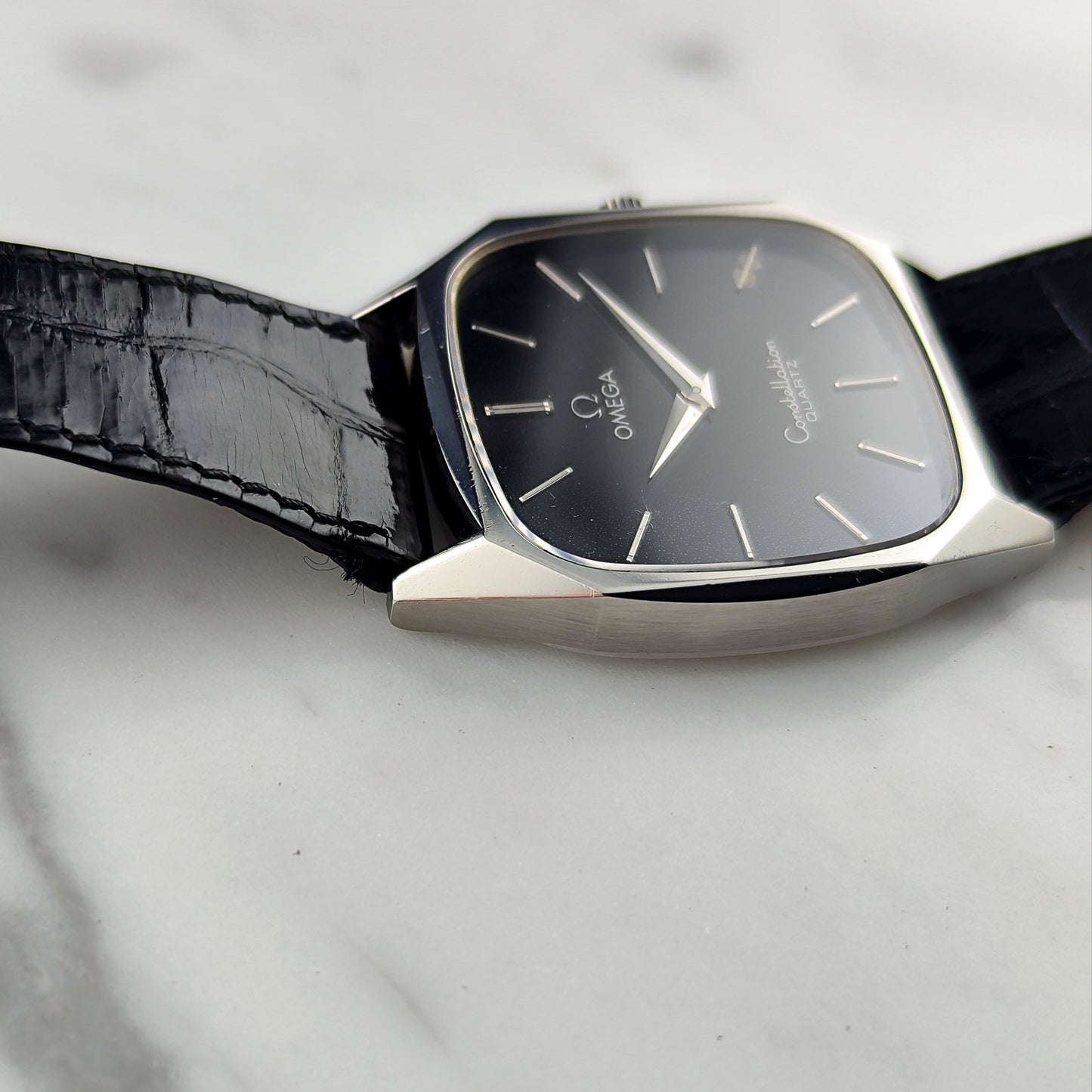 OMEGA Constellation Quartz Black Dial All Original Rare 1977 [REF. 191.0014]