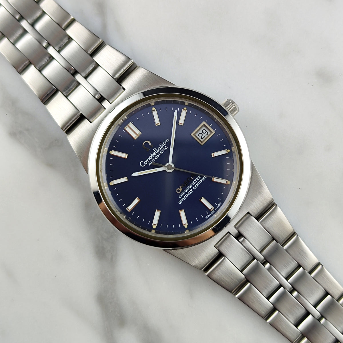 OMEGA Constellation Super Rare Blue Dial 1971 Serviced 08/2026 [REF. 168.0055]