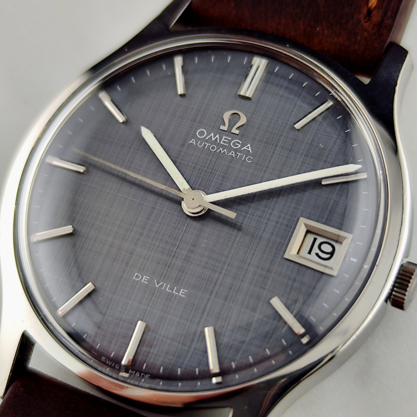 Omega De Ville Automatic Grey Rare Linen Dial 1969 Serviced 07/2026 [REF. 162.046]