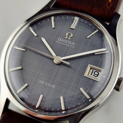 Omega De Ville Automatic Grey Rare Linen Dial 1969 Serviced 07/2026 [REF. 162.046]