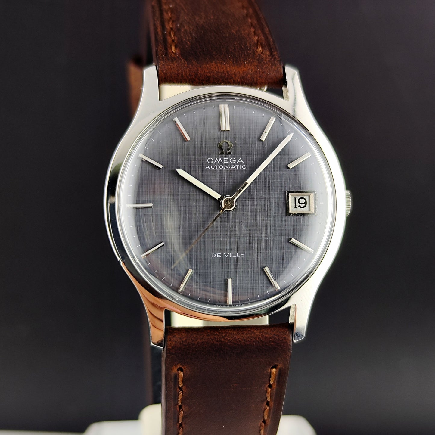Omega De Ville Automatic Grey Rare Linen Dial 1969 Serviced 07/2026 [REF. 162.046]
