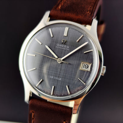 Omega De Ville Automatic Grey Rare Linen Dial 1969 Serviced 07/2026 [REF. 162.046]