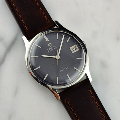 Omega De Ville Automatic Grey Rare Linen Dial 1969 Serviced 07/2026 [REF. 162.046]