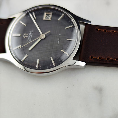 Omega De Ville Automatic Grey Rare Linen Dial 1969 Serviced 07/2026 [REF. 162.046]