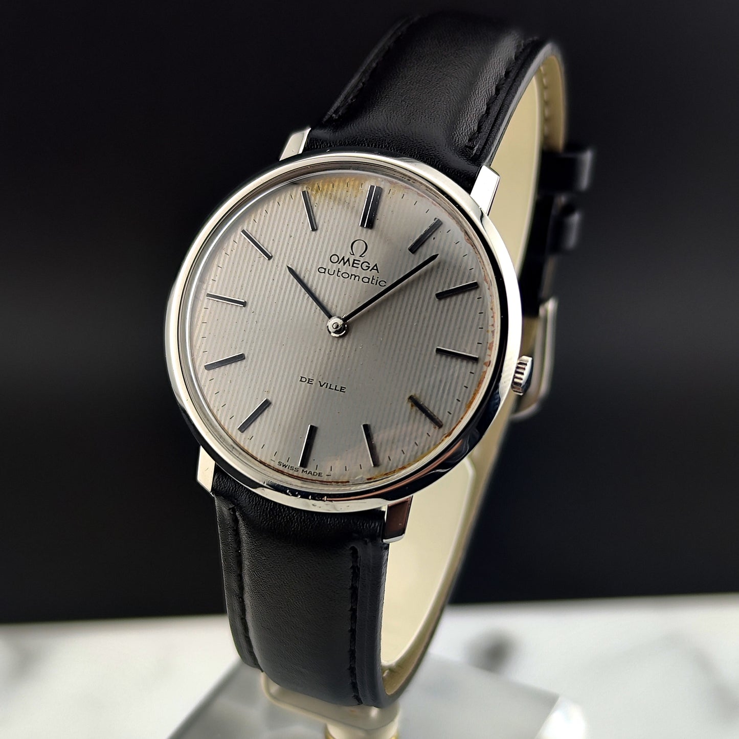 OMEGA De Ville Automatic Rare Tapestry Dial White 1966 [REF. 151.0039]