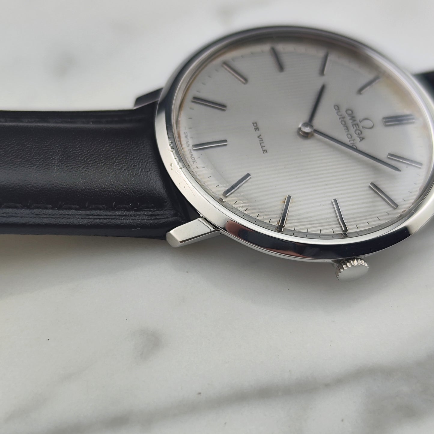 OMEGA De Ville Automatic Rare Tapestry Dial White 1966 [REF. 151.0039]