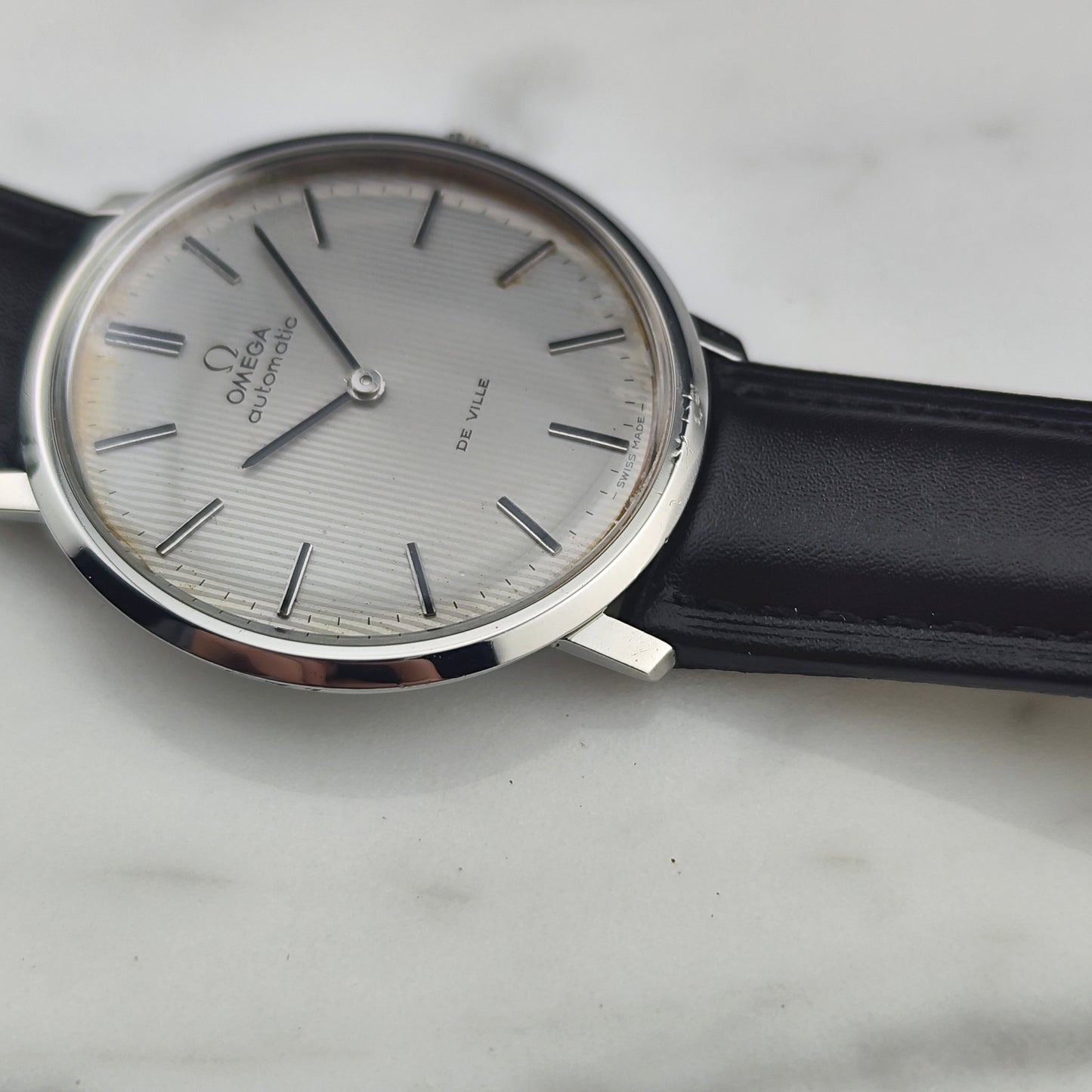 OMEGA De Ville Automatic Rare Tapestry Dial White 1966 [REF. 151.0039]