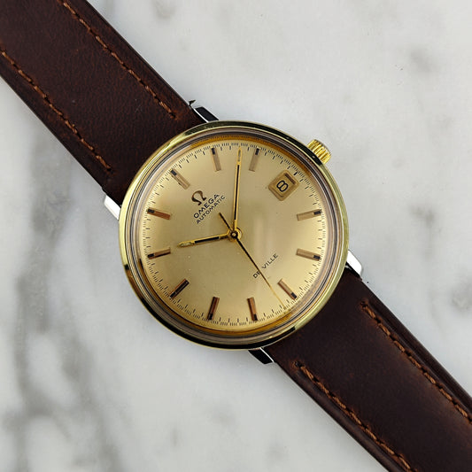 OMEGA De Ville Automatic Gold Dial Date 1970 [REF. 166.033]