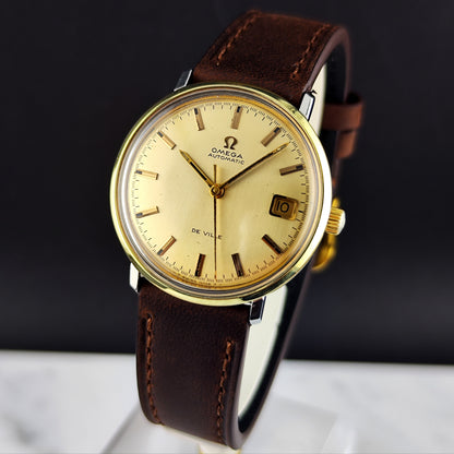OMEGA De Ville Automatic Gold Dial Date 1970 [REF. 166.033]