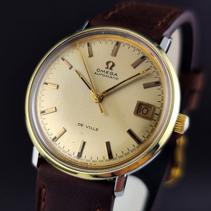OMEGA De Ville Automatic Gold Dial Date 1970 [REF. 166.033]
