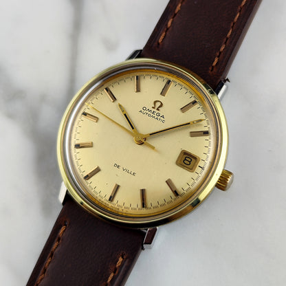 OMEGA De Ville Automatic Gold Dial Date 1970 [REF. 166.033]