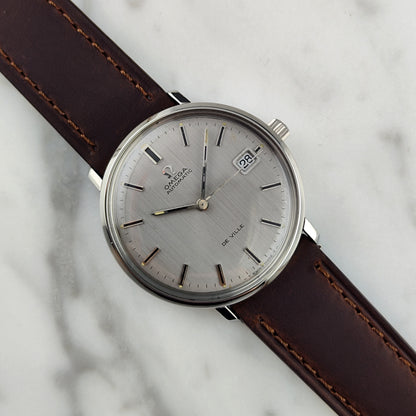 OMEGA De Ville Automatic Silver/Grey Linen Dial Date 1970 [REF. 166.033]