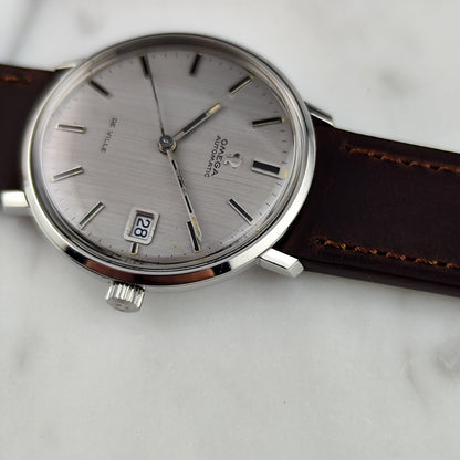 OMEGA De Ville Automatic Silver/Grey Linen Dial Date 1970 [REF. 166.033]