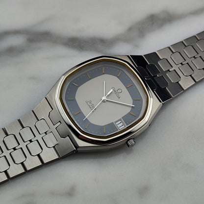 OMEGA De Ville Date Quartz Rare Blue Ring Dial [REF. 196.0145]