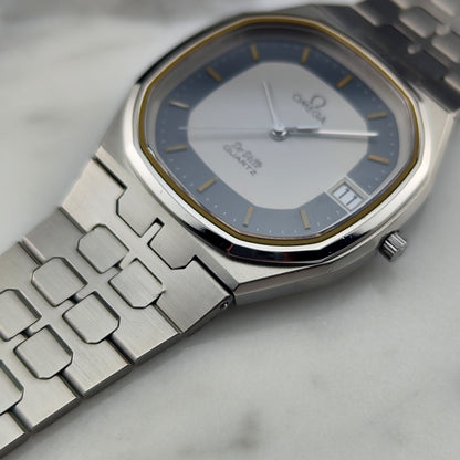 OMEGA De Ville Date Quartz Rare Blue Ring Dial [REF. 196.0145]