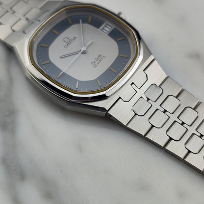 OMEGA De Ville Date Quartz Rare Blue Ring Dial [REF. 196.0145]