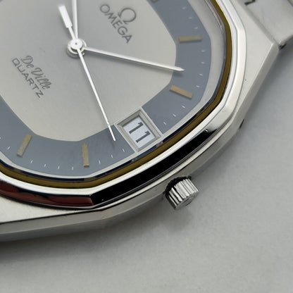 OMEGA De Ville Date Quartz Rare Blue Ring Dial [REF. 196.0145]