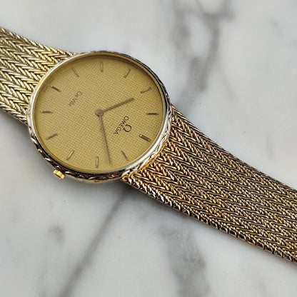 OMEGA De Ville Gold Milanese Super Rare 1982 Defective [REF. 39108270]