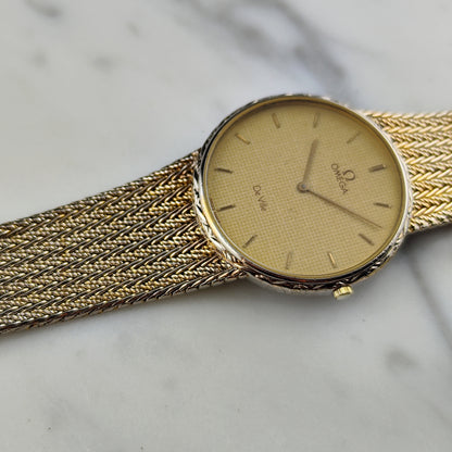OMEGA De Ville Gold Milanese Super Rare 1982 Defective [REF. 39108270]