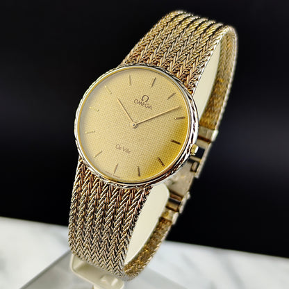 OMEGA De Ville Gold Milanese Super Rare 1982 Defective [REF. 39108270]