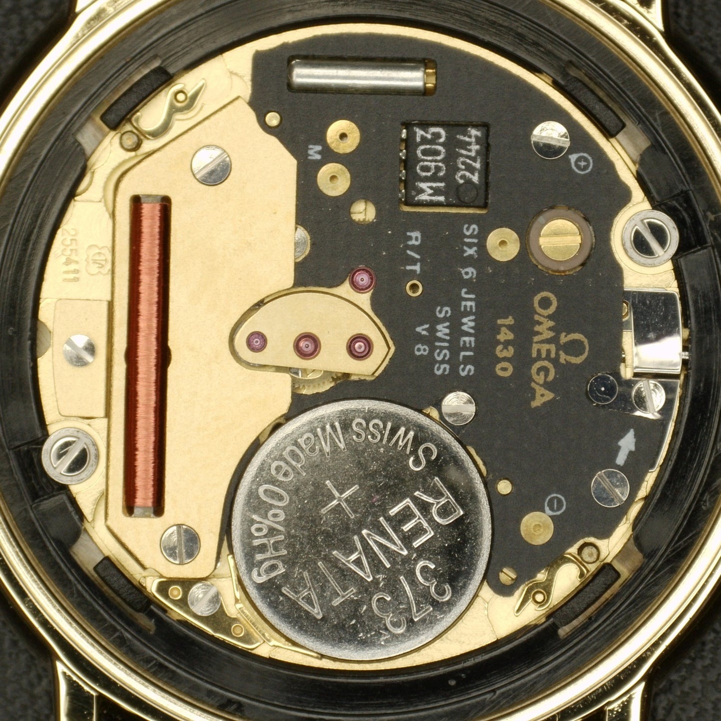 OMEGA De Ville Gold Date Quartz Mint+ with Original Box [REF. 196.0312]