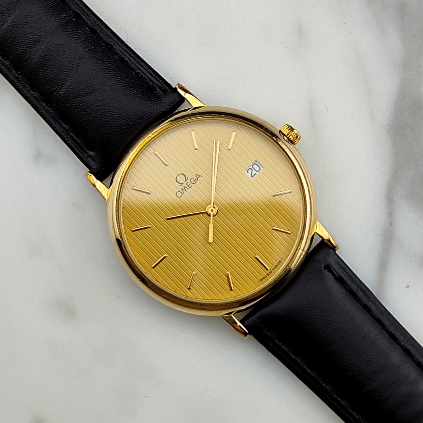 OMEGA De Ville Gold Rare Tapestry Dial [REF. 196.0312]