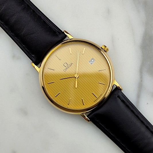 OMEGA De Ville Gold Rare Tapestry Dial [REF. 196.0312]