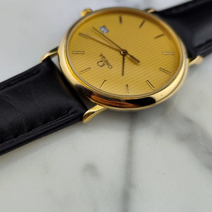 OMEGA De Ville Gold Rare Tapestry Dial [REF. 196.0312]